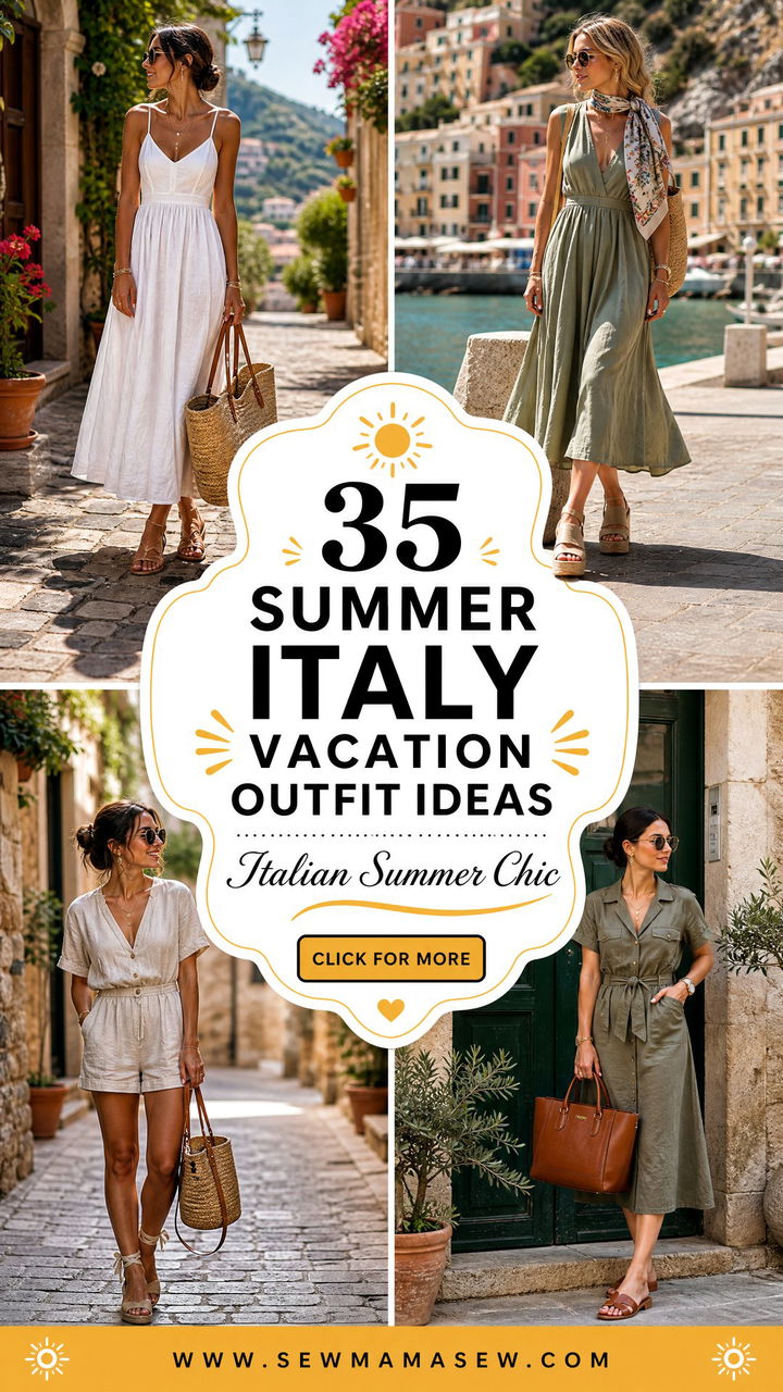 35 Summer Italy Vacation Outfit Ideas to Pack - 35 Summer Italy Vacation Outfit Ideas to Pack