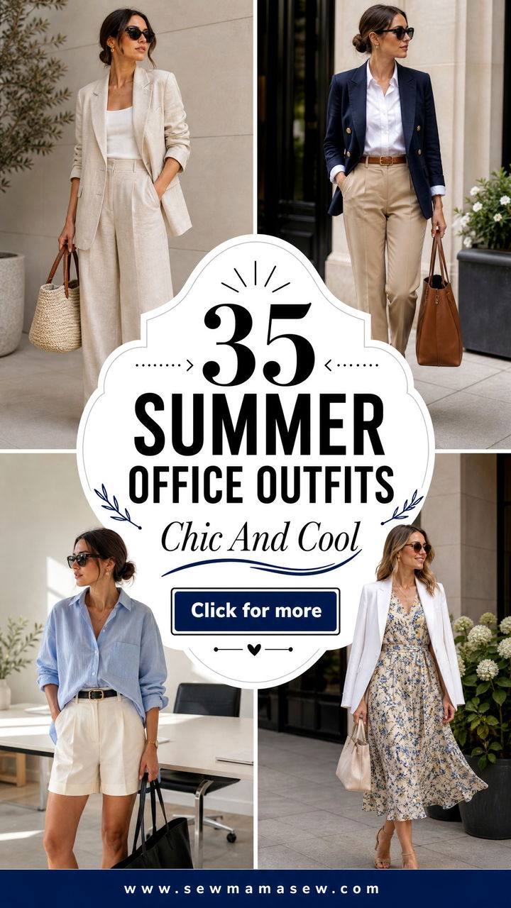 35 Summer Office Outfits That Are Chic and Cool - 35 Summer Office Outfits That Are Chic and Cool