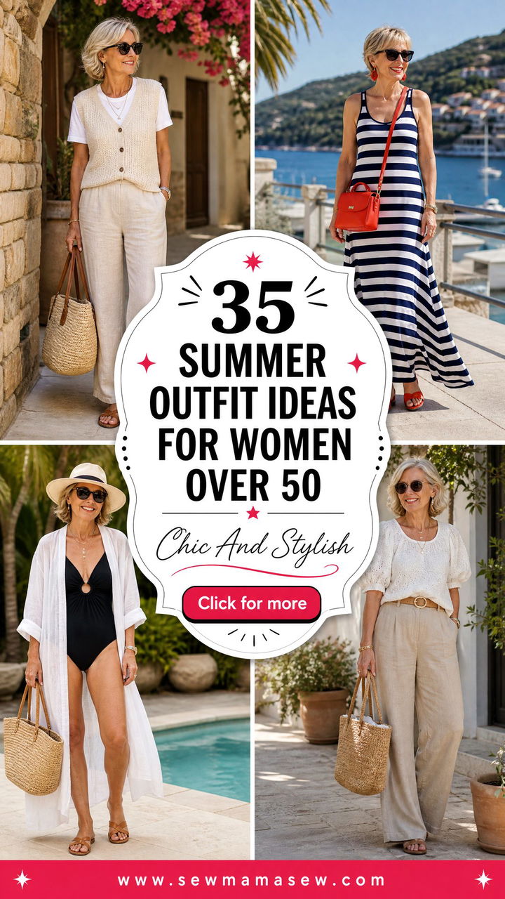 35 Summer Outfit Ideas for Women Over 50 Chic and Stylish - 35 Summer Outfit Ideas for Women Over 50: Chic & Stylish
