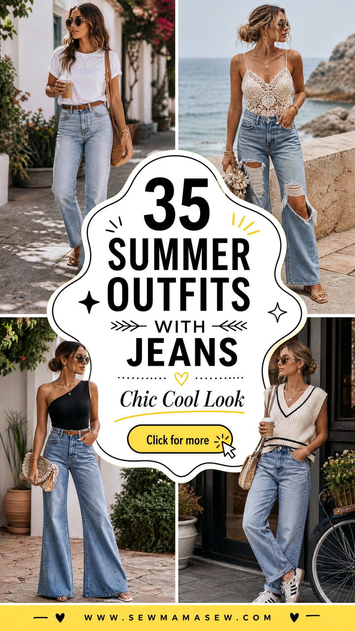 35 Summer Outfits With Jeans for a Chic Cool Look - 35 Summer Outfits With Jeans for a Chic, Cool Look