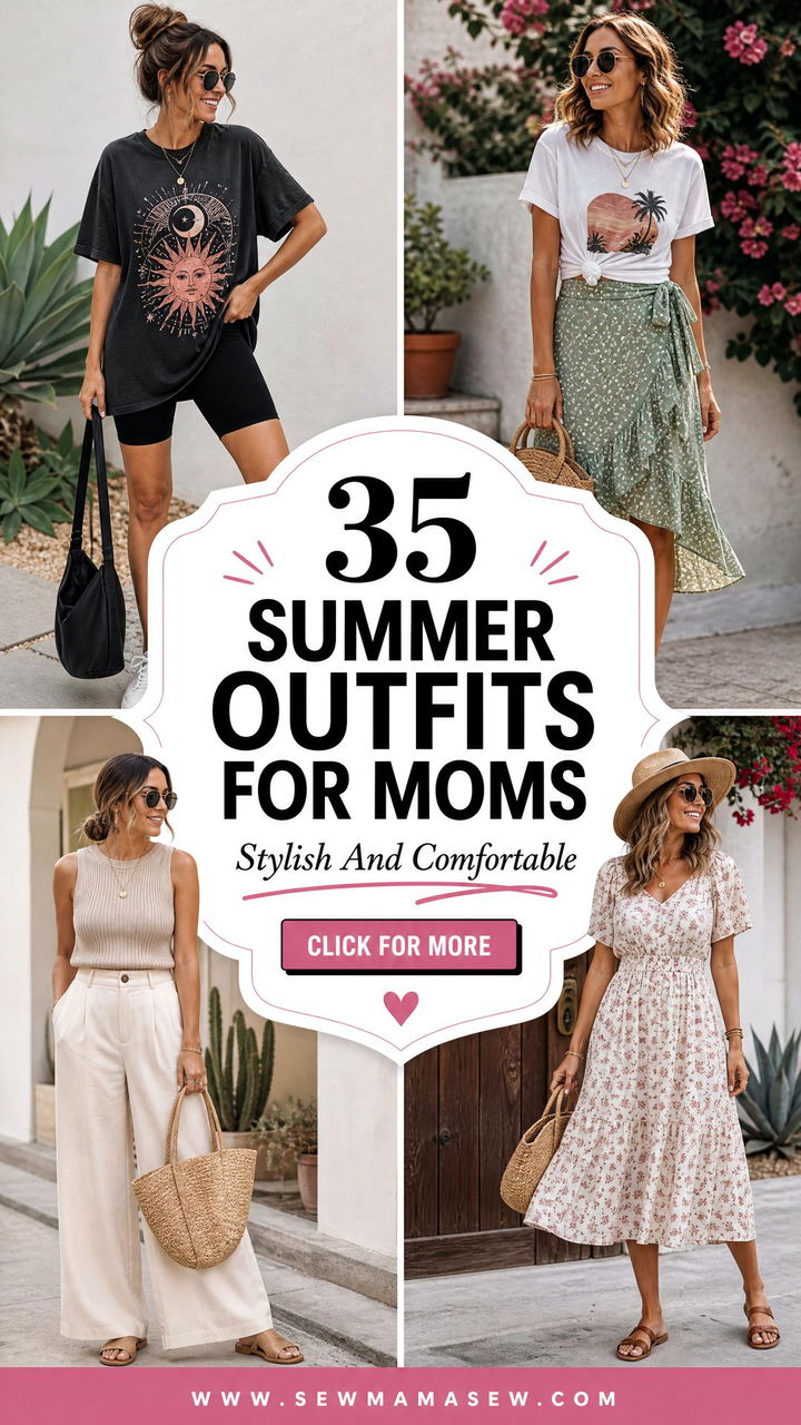 35 Summer Outfits for Moms Stylish and Comfortable Looks - 35 Summer Outfits for Moms: Stylish & Comfortable Looks