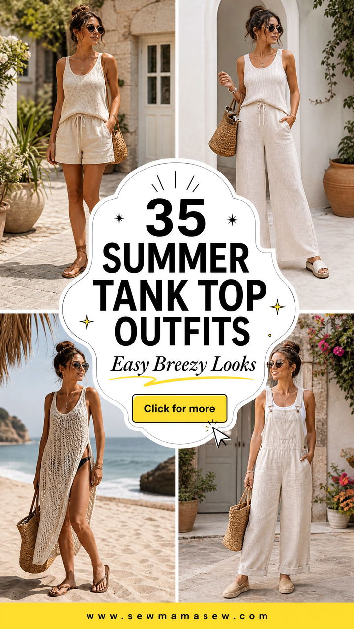 35 Summer Tank Top Outfit Ideas Youll Love - 35 Summer Tank Top Outfit Ideas You'll Love