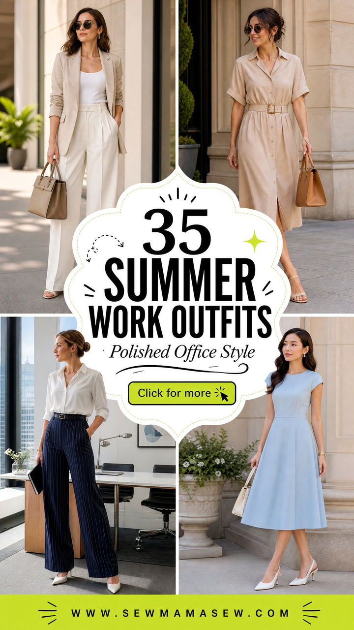 35 Summer Work Outfits for a Polished Look - 35 Summer Work Outfits for a Polished Look