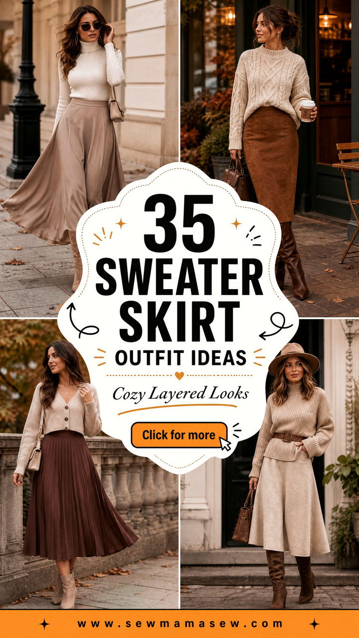 35 Sweater Skirt Outfit Ideas for Cozy Style - 35 Sweater Skirt Outfit Ideas for Cozy Style