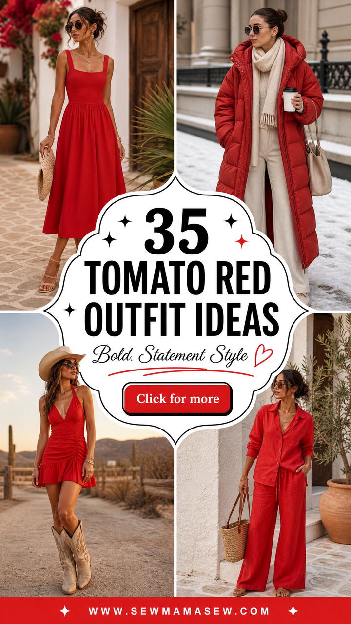35 Tomato Red Outfit Ideas to Make a Bold Statement - 35 Tomato Red Outfit Ideas to Make a Bold Statement