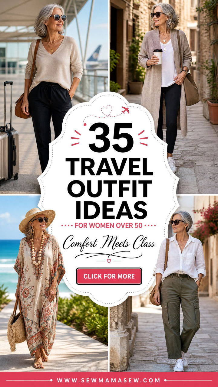 35 Travel Outfit Ideas for Women Over 50 to Love - 35 Travel Outfit Ideas for Women Over 50 to Love