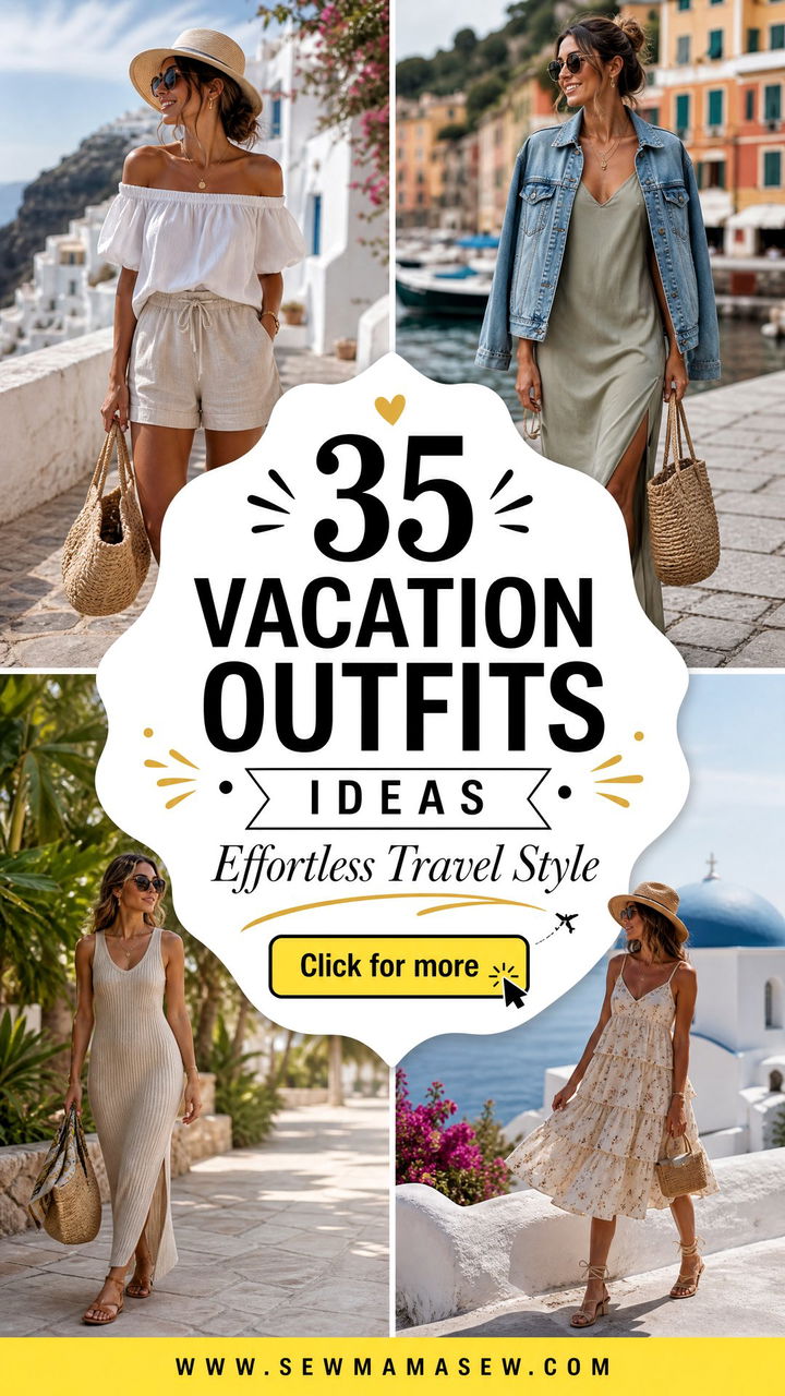 35 Vacation Outfits Ideas for Effortless Travel Style - 35 Vacation Outfits Ideas for Effortless Travel Style