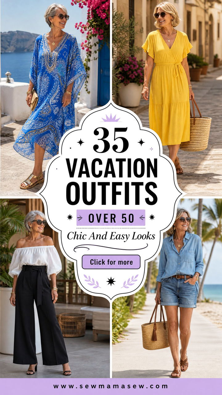 35 Vacation Outfits for Women Over 50 Chic and Easy - 35 Vacation Outfits for Women Over 50: Chic & Easy