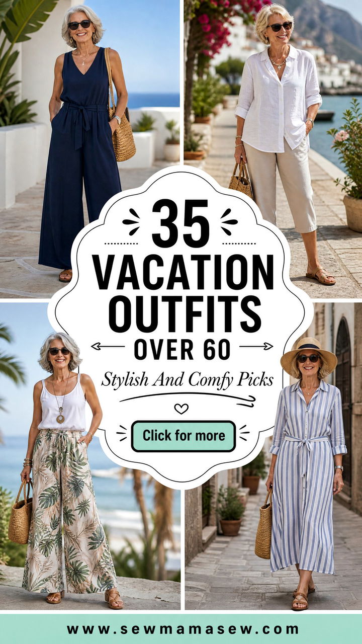 35 Vacation Outfits for Women Over 60 Stylish and Comfy - 35 Vacation Outfits for Women Over 60: Stylish & Comfy