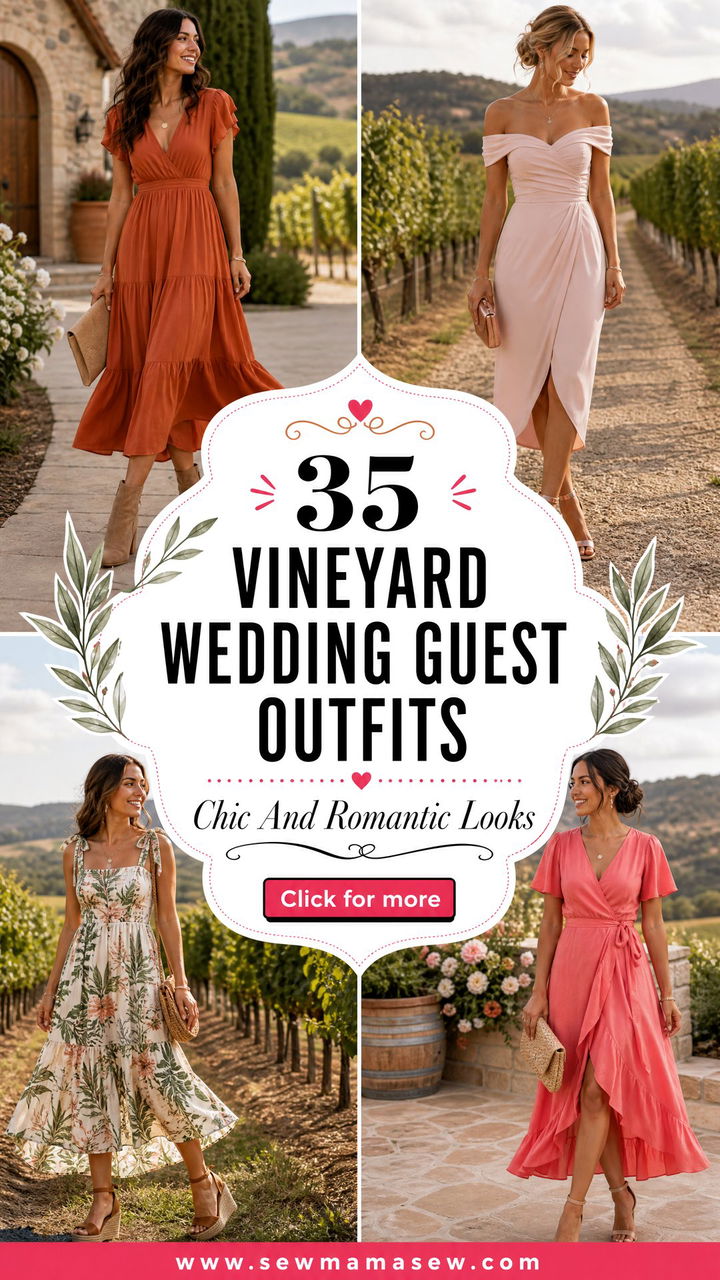 35 Vineyard Wedding Guest Outfits Chic and Romantic - 35 Vineyard Wedding Guest Outfits: Chic & Romantic