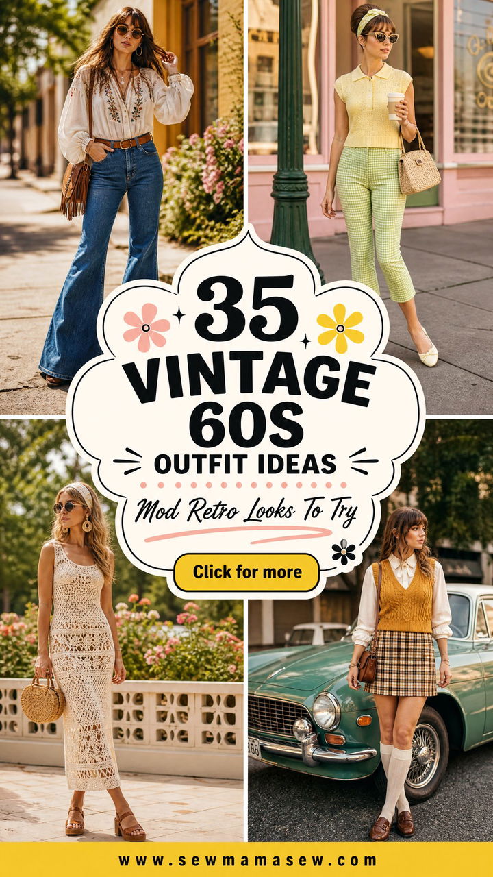 35 Vintage 60s Outfit Ideas Mod Retro Looks to Try - 35 Vintage 60s Outfit Ideas: Mod Retro Looks to Try