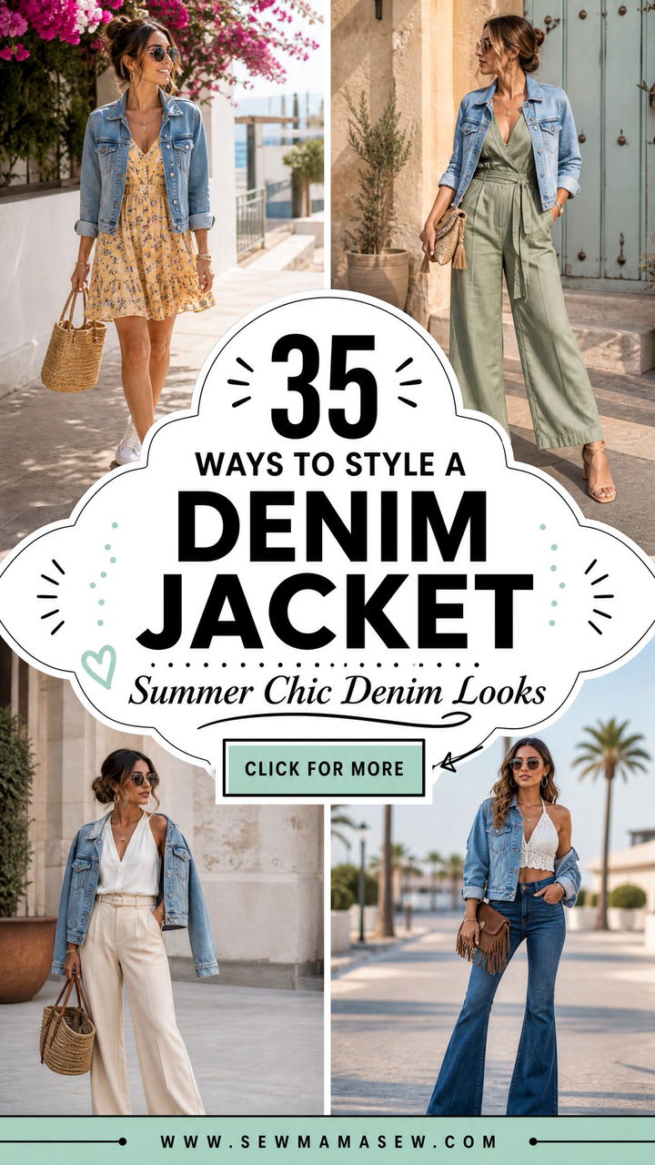 35 Ways How to Style a Denim Jacket in Summer Chicly - 35 Ways: How to Style a Denim Jacket in Summer Chicly