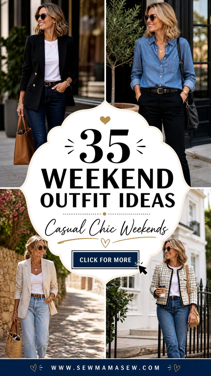 35 Weekend Outfit Ideas for Women Over 40 - 35 Weekend Outfit Ideas for Women Over 40