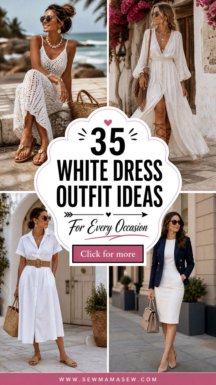 35 White Dress Outfit Ideas for Every Occasion - 35 White Dress Outfit Ideas for Every Occasion