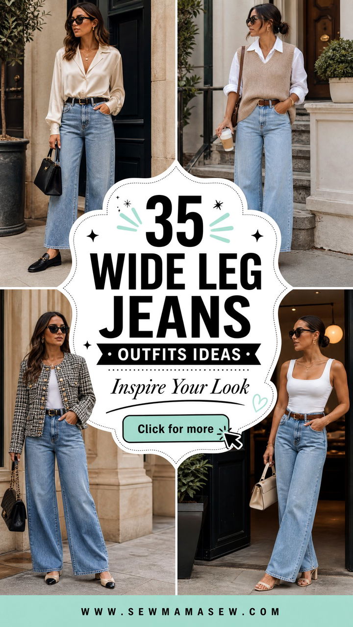 35 Wide Leg Jeans Outfits Ideas to Inspire Your Look - 35 Wide Leg Jeans Outfits Ideas to Inspire Your Look