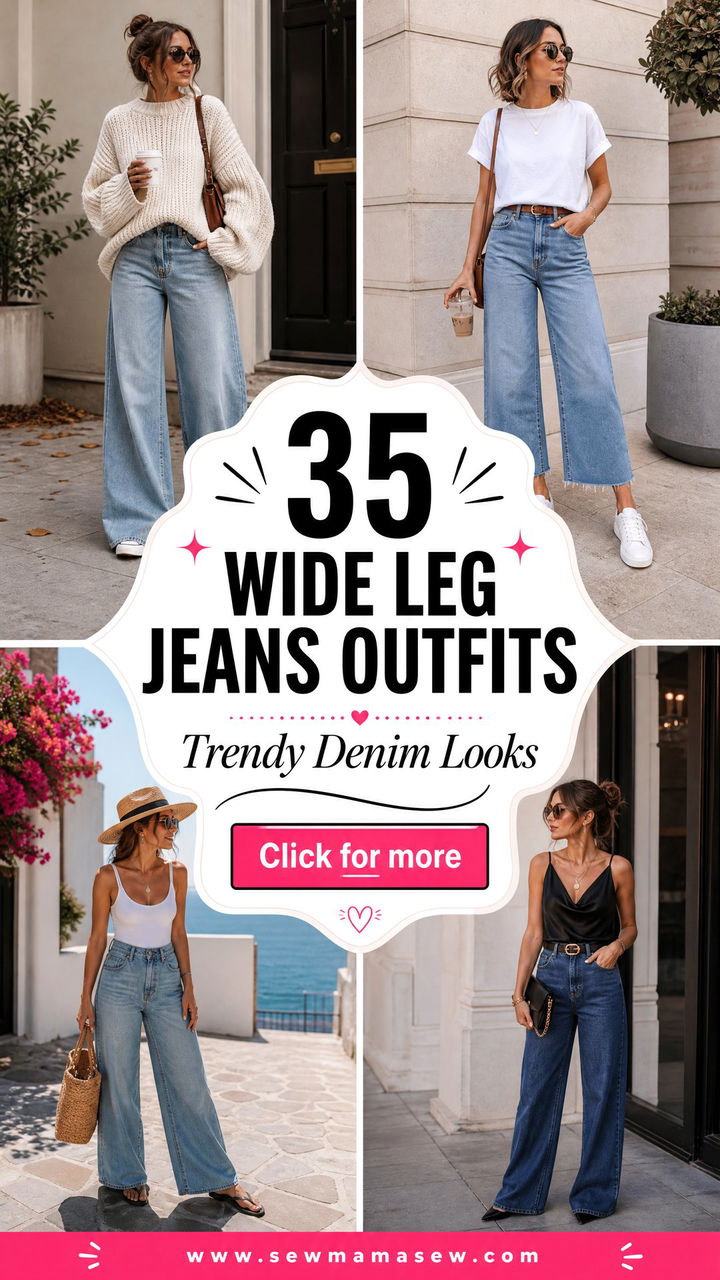 35 Wide Leg Jeans Outfits Inspo for Trendy Looks - 35 Wide Leg Jeans Outfits Inspo for Trendy Looks