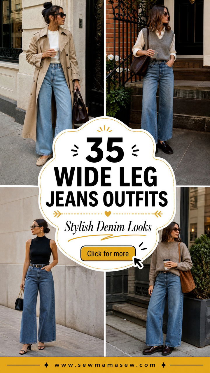 35 Wide Leg Jeans Outfits for Women Stylish Looks - 35 Wide Leg Jeans Outfits for Women: Stylish Looks