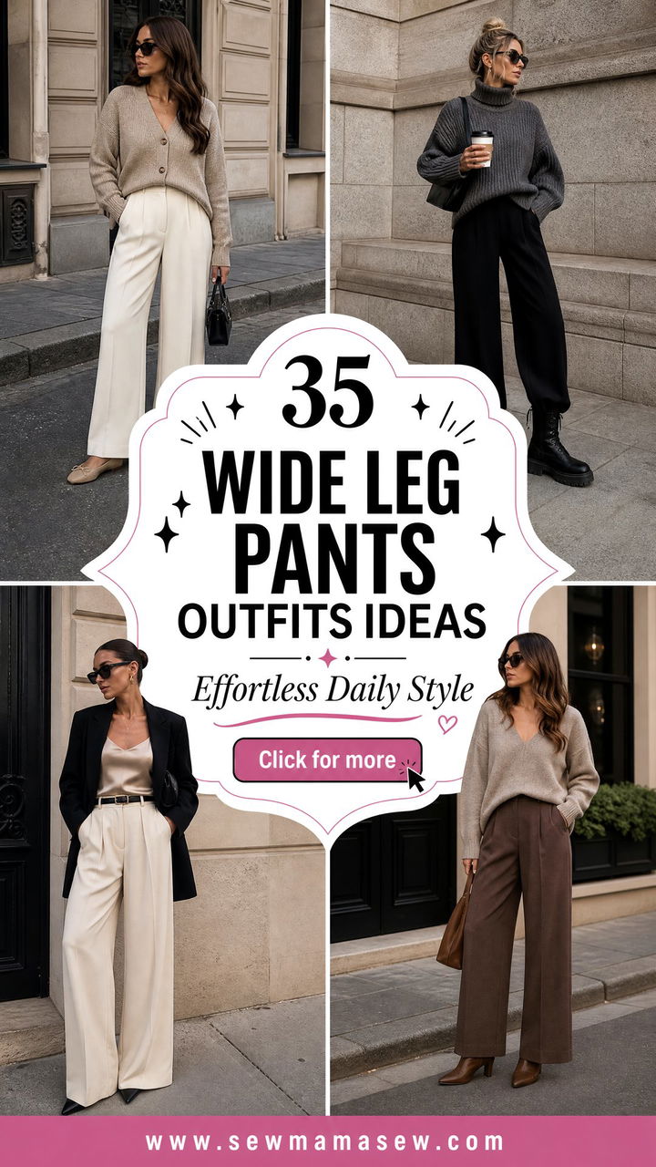 35 Wide Leg Pants Outfits Ideas for Effortless Style - 35 Wide Leg Pants Outfits Ideas for Effortless Style