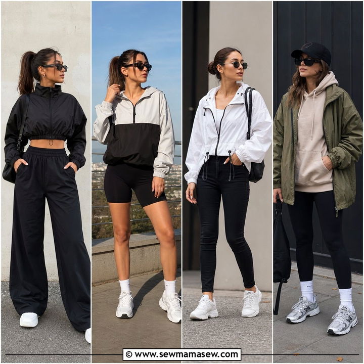 35 Windbreaker Outfits for Women: Sporty Chic Looks