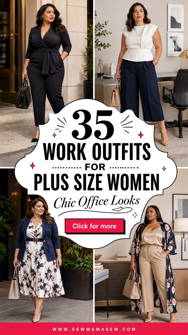 35 Work Outfits for Plus Size Women Chic Office Looks - 35 Work Outfits for Plus Size Women: Chic Office Looks