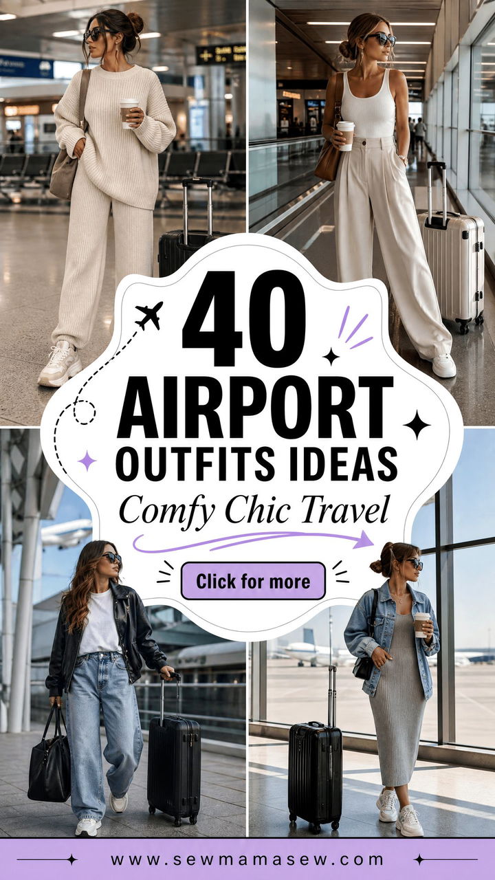 40 Airport Outfits Ideas Comfy and Chic Travel Looks - 40 Airport Outfits Ideas: Comfy & Chic Travel Looks
