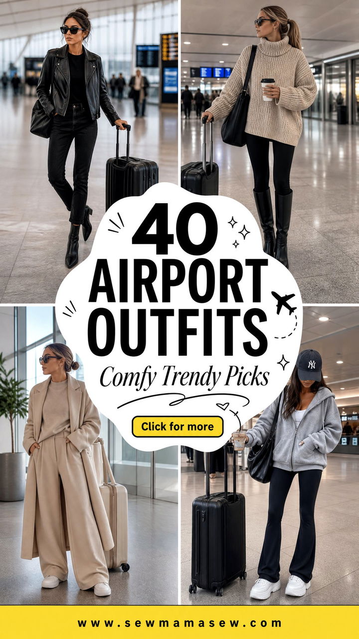 40 Airport Outfits for Women Comfy and Trendy Picks - 40 Airport Outfits for Women: Comfy & Trendy Picks