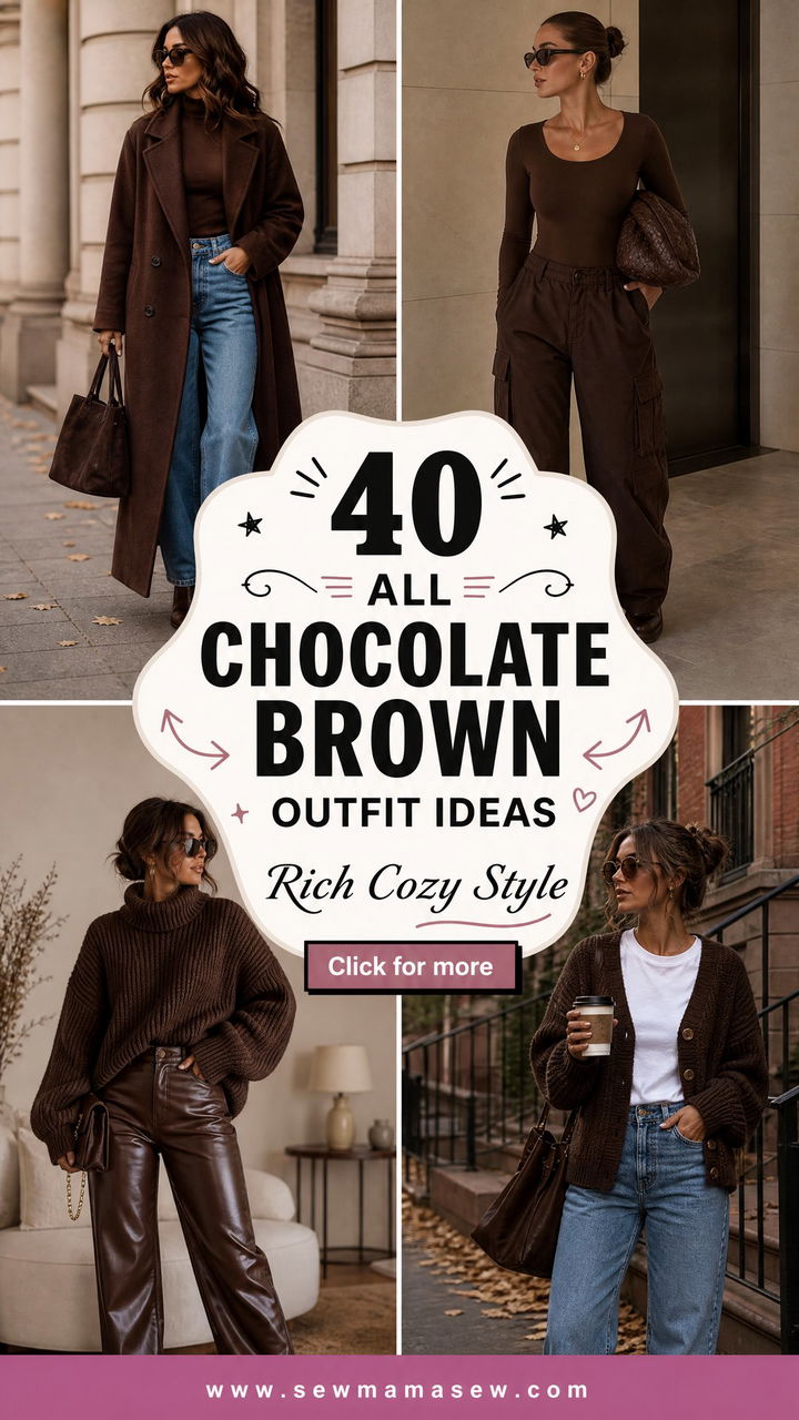 40 All Chocolate Brown Outfit Ideas for Rich Style - 40 All Chocolate Brown Outfit Ideas for Rich Style