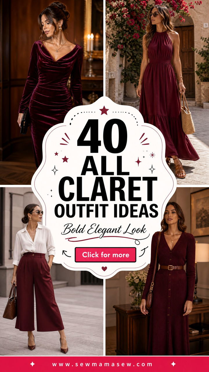 40 All Claret Outfit Ideas for a Bold Elegant Look - 40 All Claret Outfit Ideas for a Bold, Elegant Look