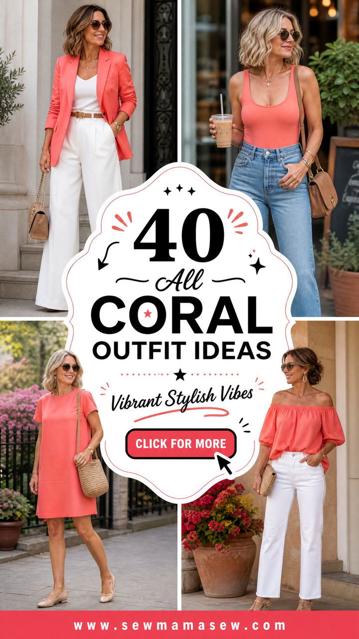 40 All Coral Outfit Ideas for a Vibrant Stylish Look - 40 All Coral Outfit Ideas for a Vibrant Stylish Look
