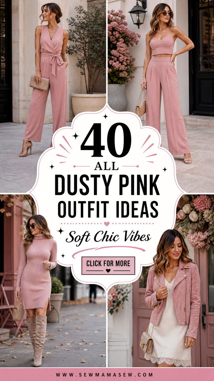 40 All Dusty Pink Outfit Ideas for a Soft Chic Look - 40 All Dusty Pink Outfit Ideas for a Soft Chic Look
