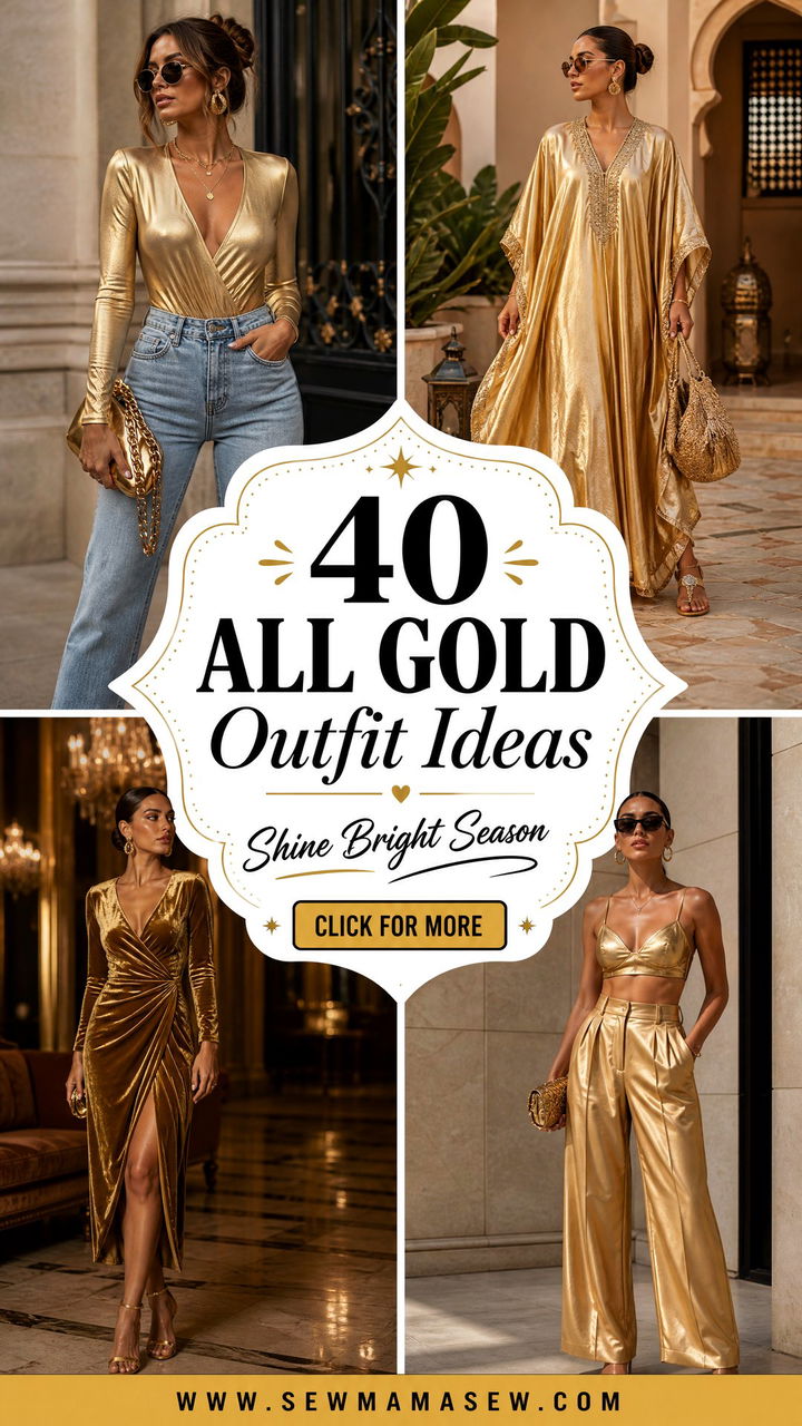 40 All Gold Outfit Ideas to Shine Bright This Season - 40 All Gold Outfit Ideas to Shine Bright This Season