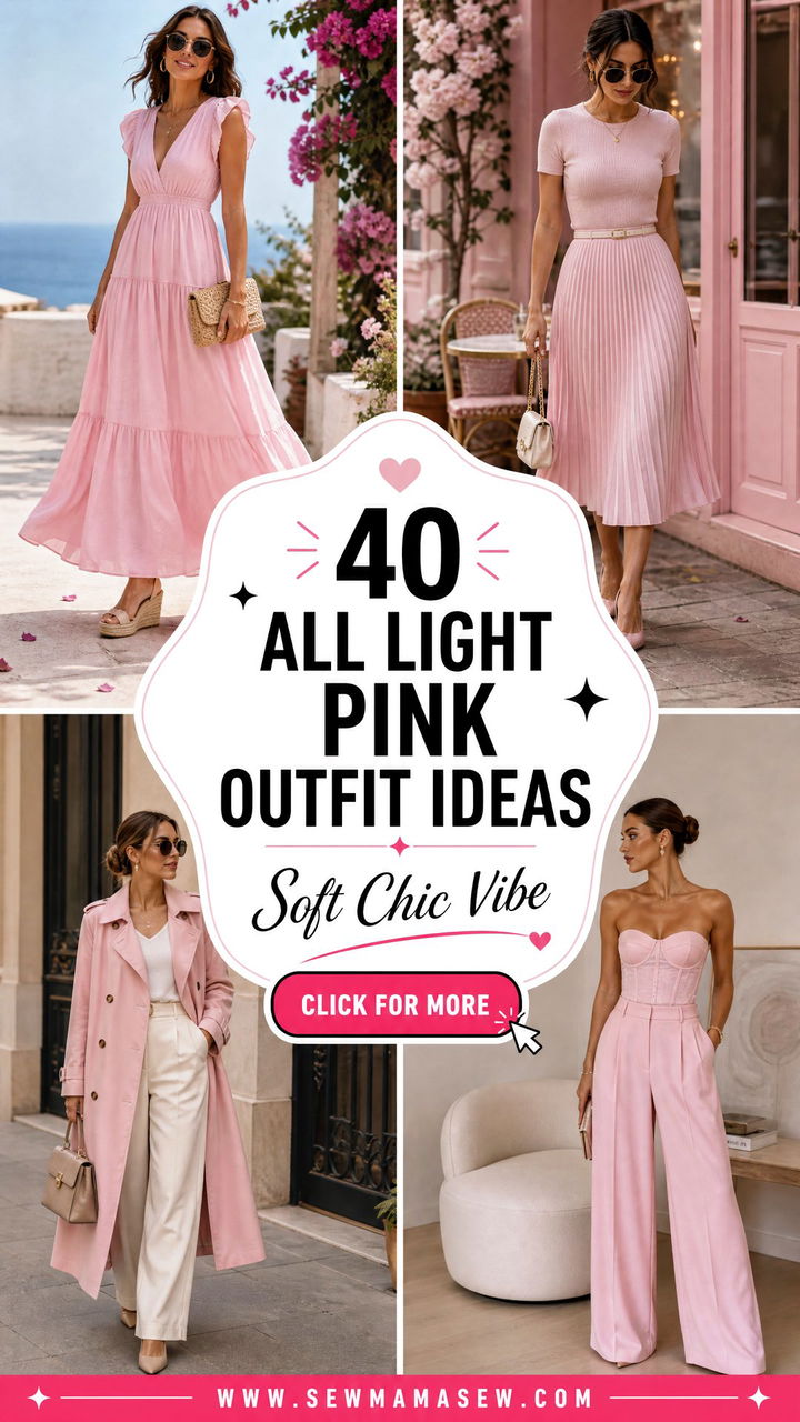 40 All Light Pink Outfit Ideas for a Soft Chic Vibe - 40 All Light Pink Outfit Ideas for a Soft, Chic Vibe