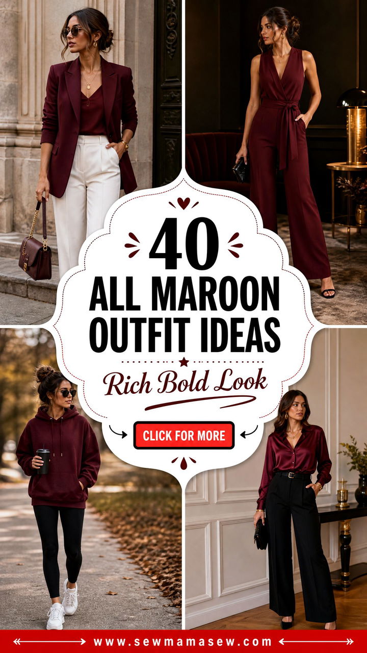 40 All Maroon Outfit Ideas for a Rich Bold Look - 40 All Maroon Outfit Ideas for a Rich, Bold Look