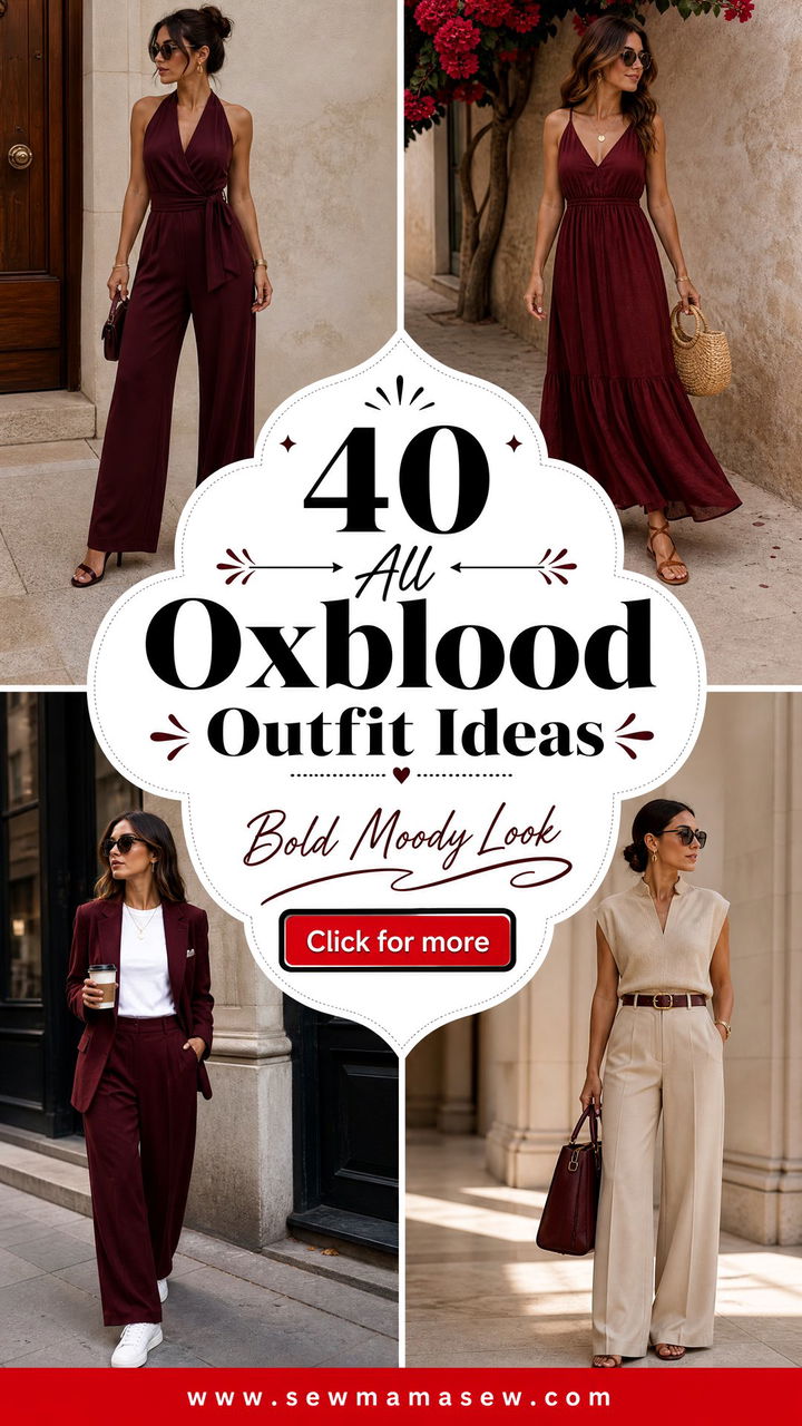 40 All Oxblood Outfit Ideas for a Bold Moody Look - 40 All Oxblood Outfit Ideas for a Bold, Moody Look