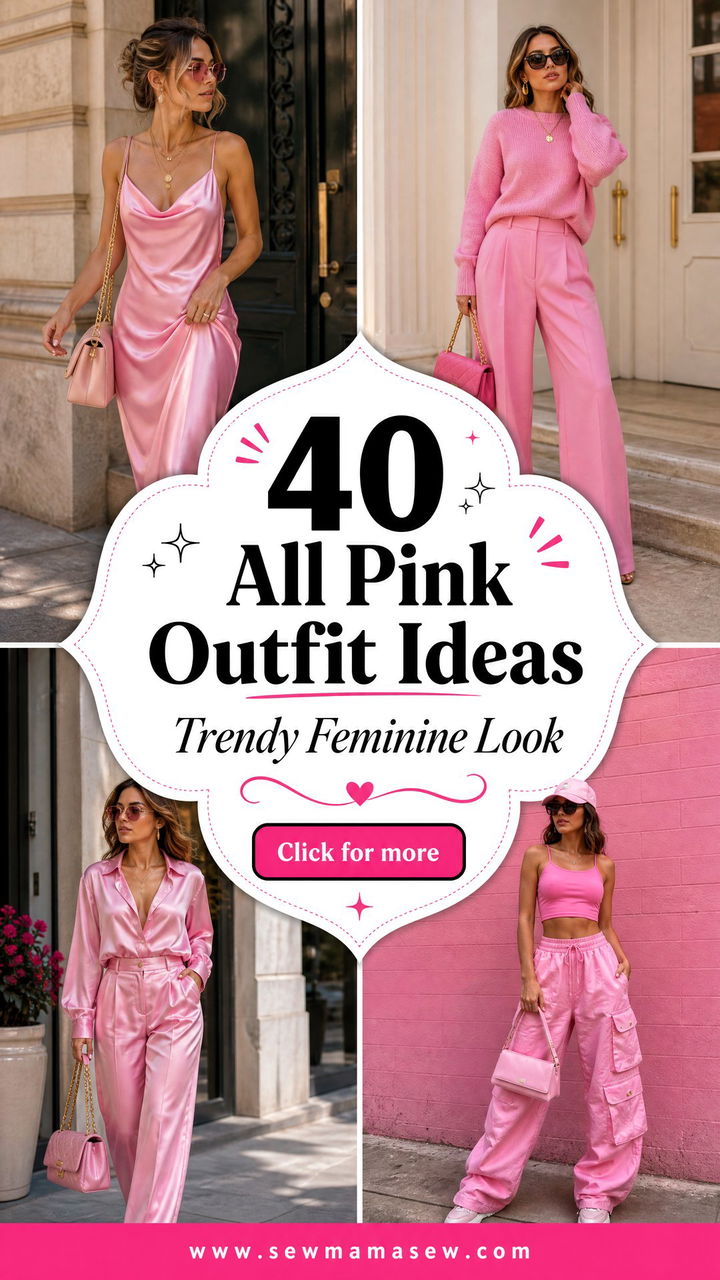 40 All Pink Outfit Ideas for a Trendy Feminine Look - 40 All Pink Outfit Ideas for a Trendy, Feminine Look