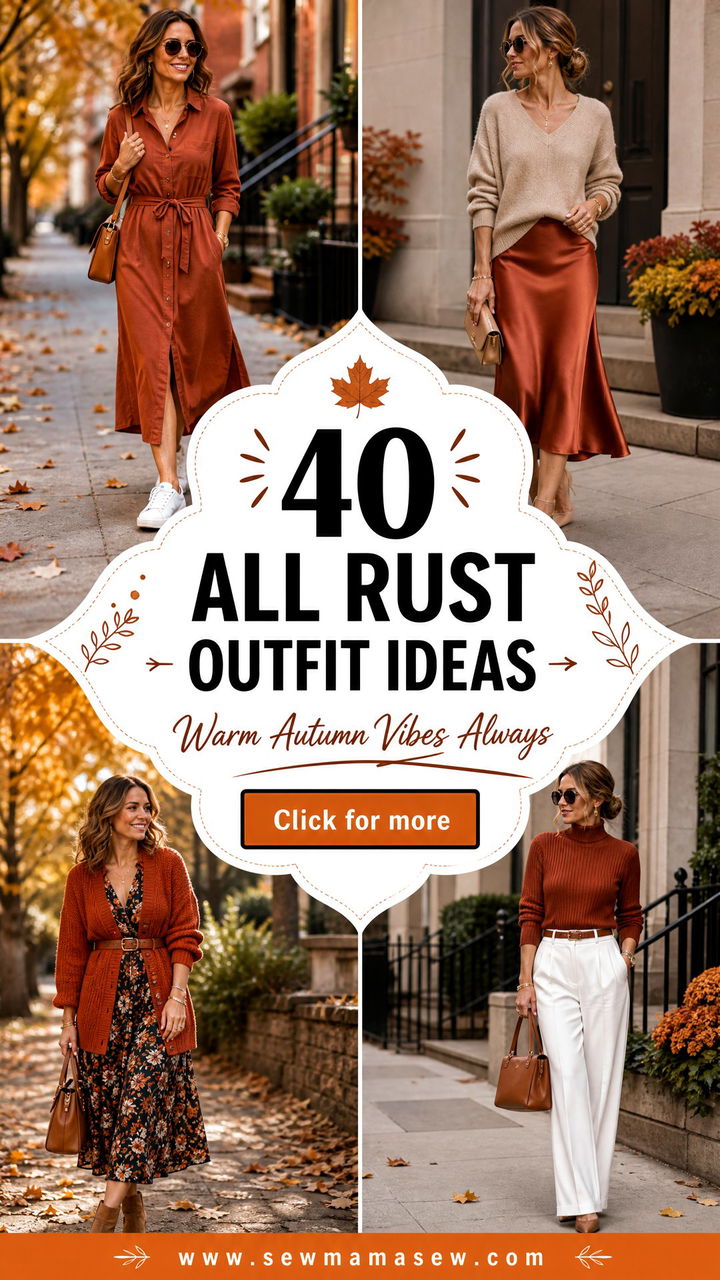 40 All Rust Outfit Ideas for a Warm Autumn-Inspired Look - 40 All Rust Outfit Ideas for a Warm Autumn-Inspired Look
