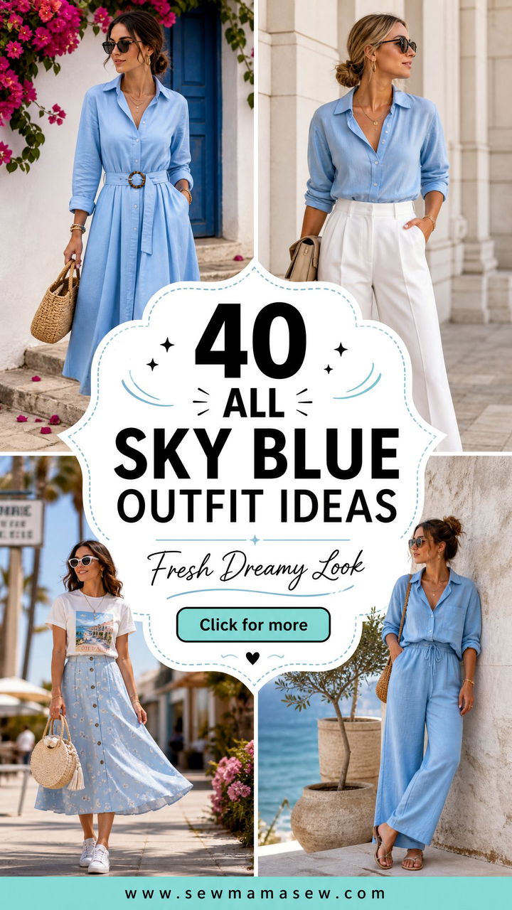 40 All Sky Blue Outfit Ideas for a Fresh Dreamy Look - 40 All Sky Blue Outfit Ideas for a Fresh Dreamy Look