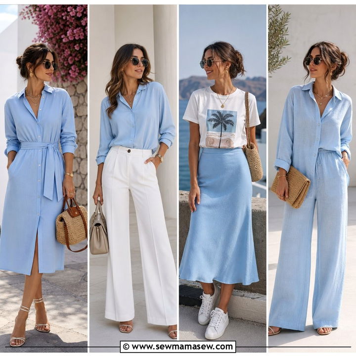 40 Sky Blue Outfit Ideas For A Fresh Chic Look Sew Mama Sew