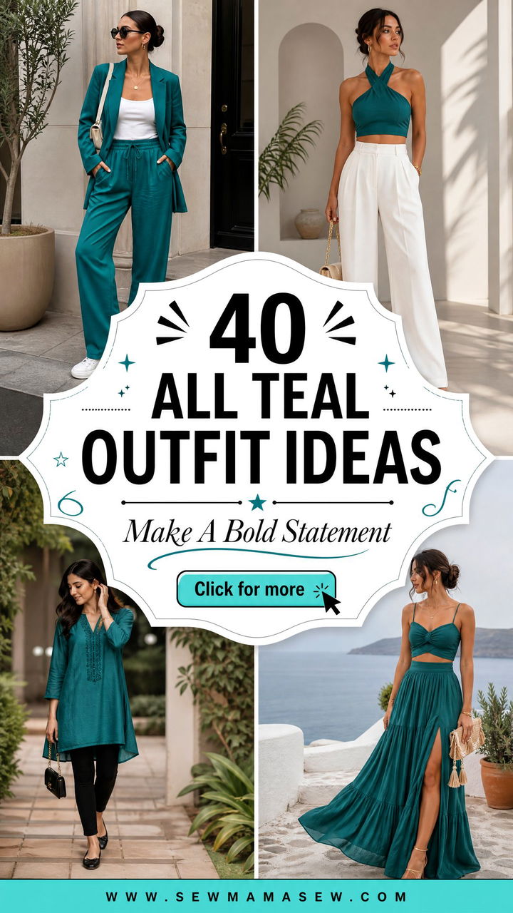 40 All Teal Outfit Ideas to Make a Bold Statement - 40 All Teal Outfit Ideas to Make a Bold Statement