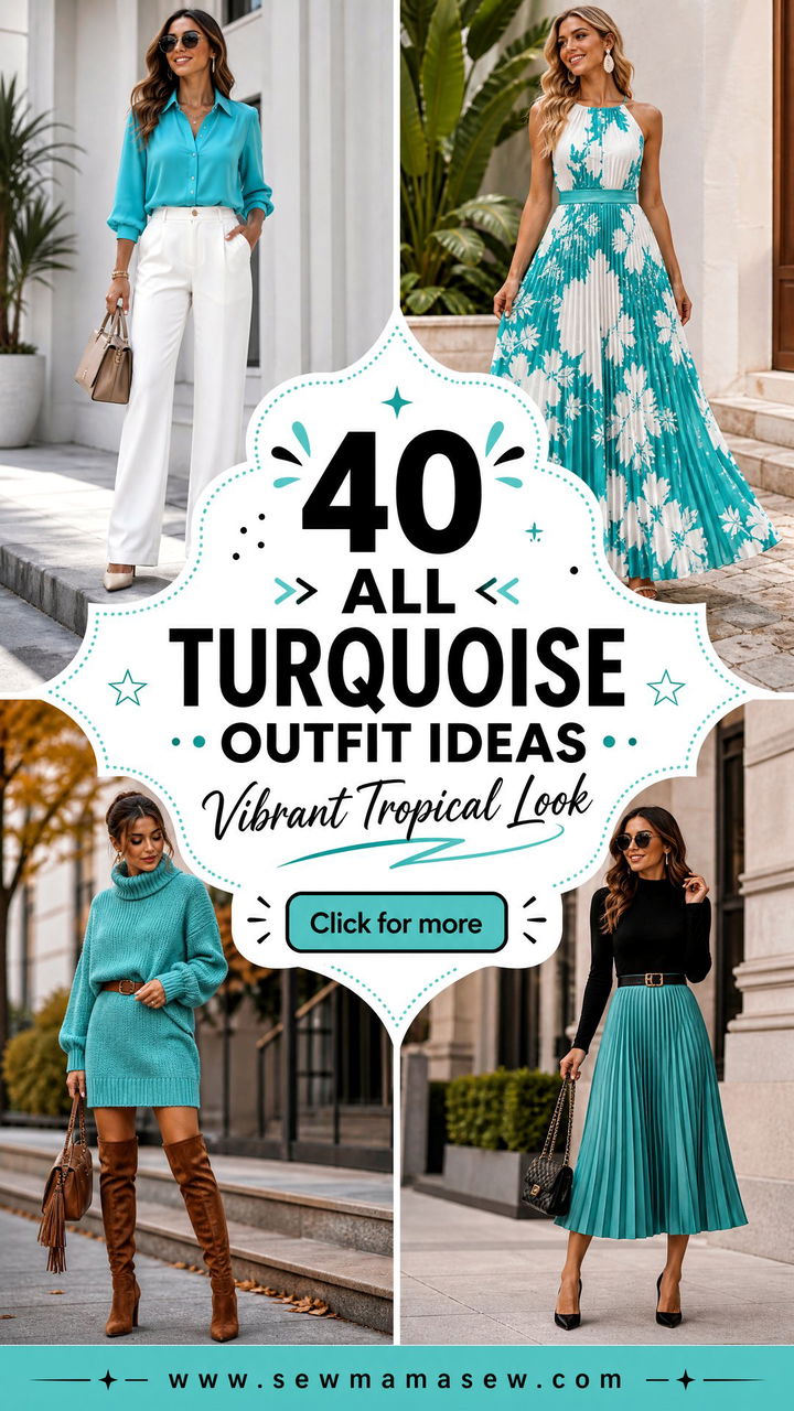 40 All Turquoise Outfit Ideas for a Vibrant Tropical Look - 40 All Turquoise Outfit Ideas for a Vibrant Tropical Look