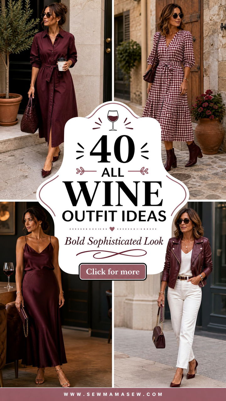 40 All Wine Outfit Ideas for a Bold Sophisticated Look - 40 All Wine Outfit Ideas for a Bold, Sophisticated Look
