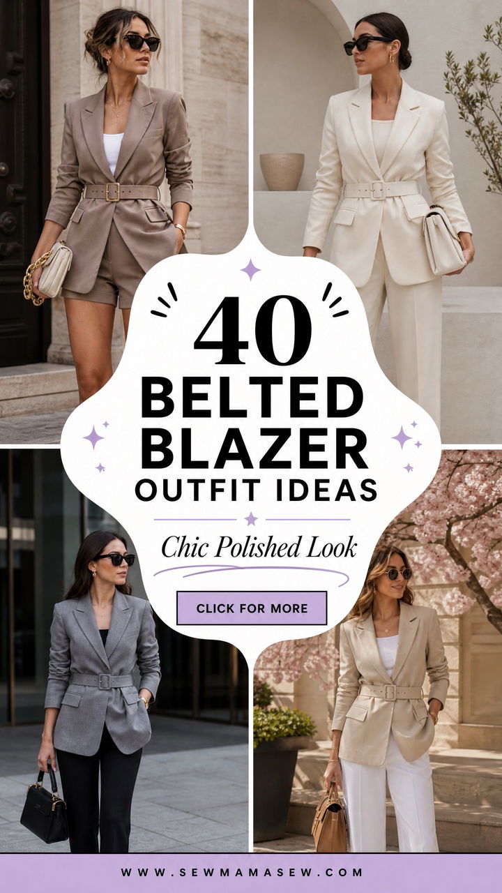 40 Belted Blazer Outfit Ideas for a Chic Polished Look - 40 Belted Blazer Outfit Ideas for a Chic, Polished Look