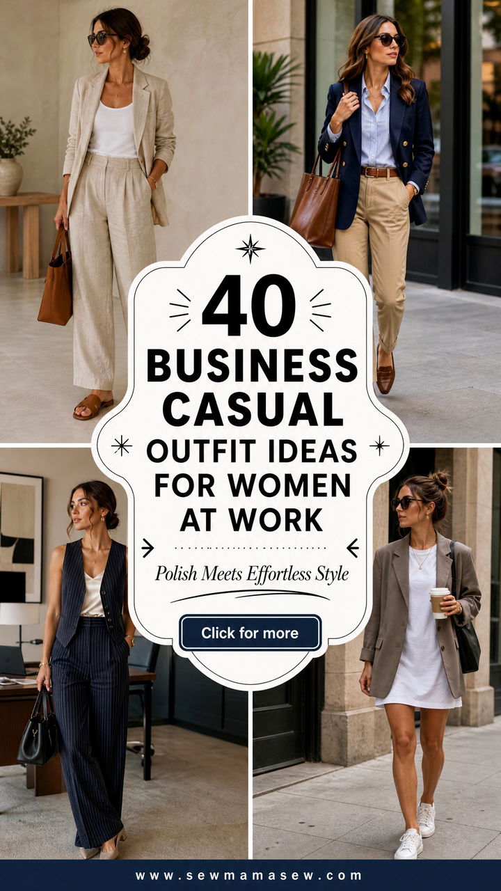40 Business Casual Outfit Ideas for Women at Work - 40 Business Casual Outfit Ideas for Women at Work