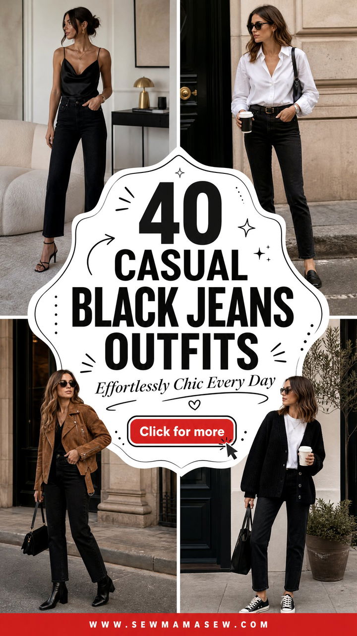 40 Casual Black Jeans Outfits for an Effortlessly Chic Look - 40 Casual Black Jeans Outfits for an Effortlessly Chic Look