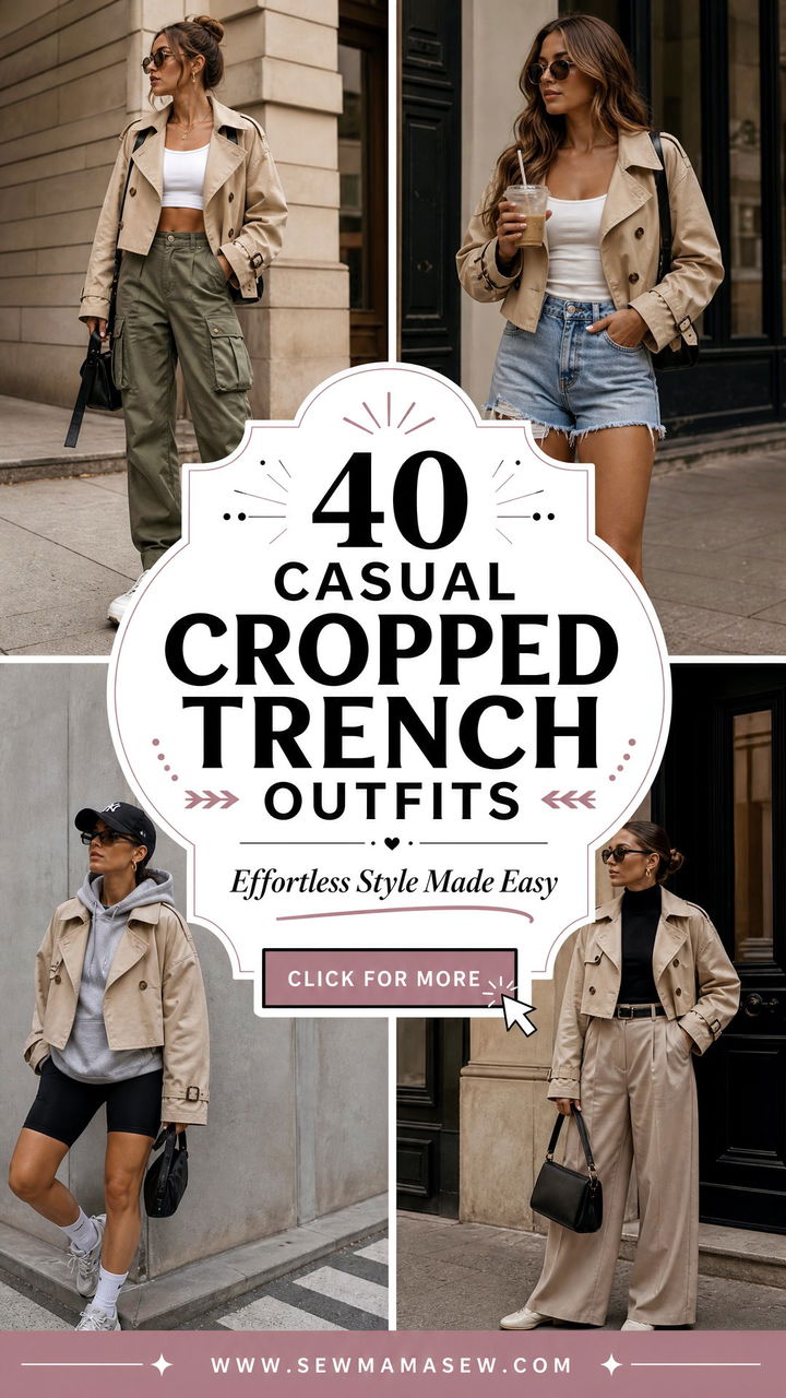 40 Casual Cropped Trench Outfits for Effortless Style - 40 Casual Cropped Trench Outfits for Effortless Style