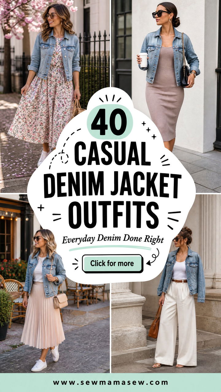 40 Casual Denim Jacket Outfits for Everyday Style - 40 Casual Denim Jacket Outfits for Everyday Style