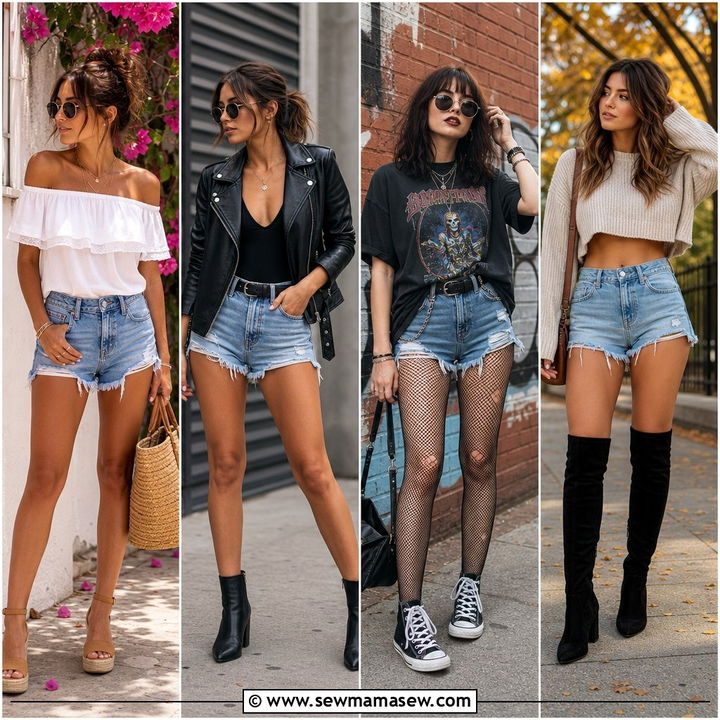 40 Casual Denim Shorts Outfits for Summer Style
