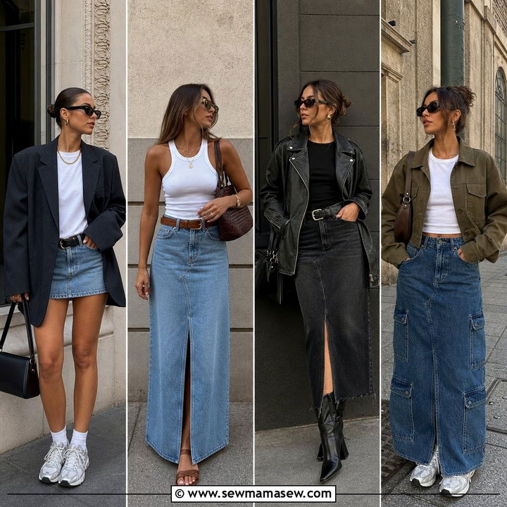 40 Casual Denim Skirt Outfits for Effortless Looks