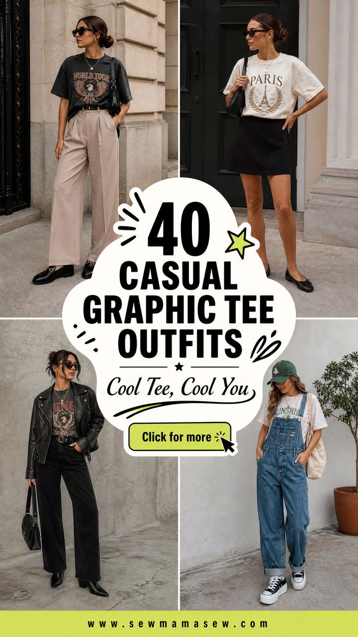 40 Casual Graphic Tee Outfits for Effortless Cool Style - 40 Casual Graphic Tee Outfits for Effortless Cool Style
