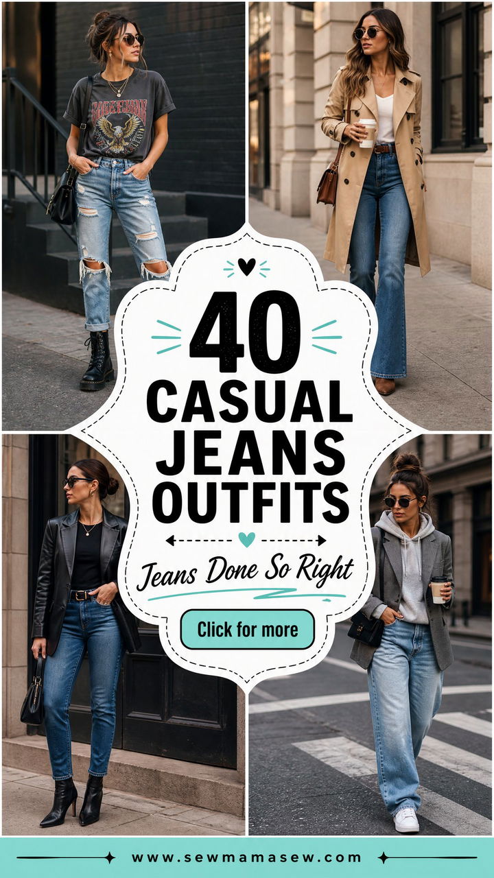 40 Casual Jeans Outfits for Effortless Everyday Style - 40 Casual Jeans Outfits for Effortless Everyday Style
